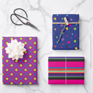 Colourful Mexican Fiesta Pattern Wrapping Paper Sheet