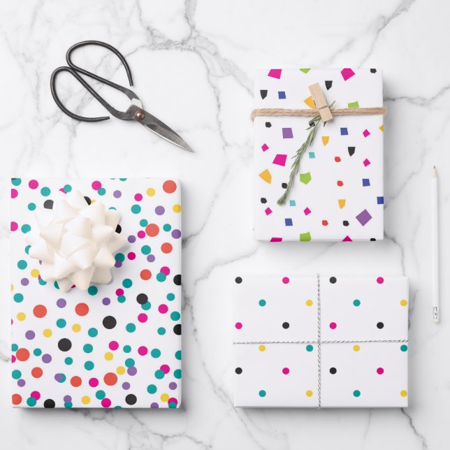 Colourful Mexican Fiesta Pattern Wrapping Paper Sheet (Front)
