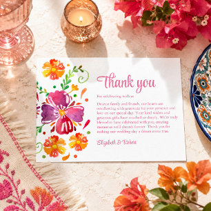 Colourful Mexican Fiesta Wedding Thank You Card