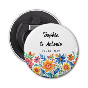 Colourful Mexican Floral Fiesta Wedding Bottle Opener