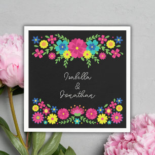 Colourful Mexican flowers Paper Napkin