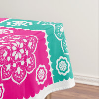 Colourful Mexican Papel Picado on White