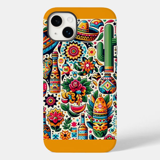 Colourful Mexican Repetitve Pattern Design  Case-Mate iPhone Case (Back)