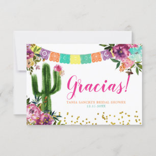 Colourful Mexican Taco bout Love Thank You Card