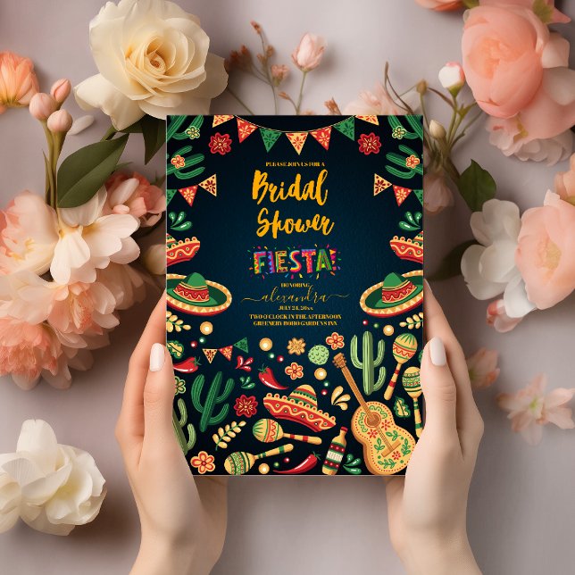 Colourful Mexican Theme Fiesta Bridal Shower  Invitation (Creator Uploaded)