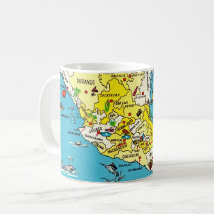 Colourful Mexico Map Mug
