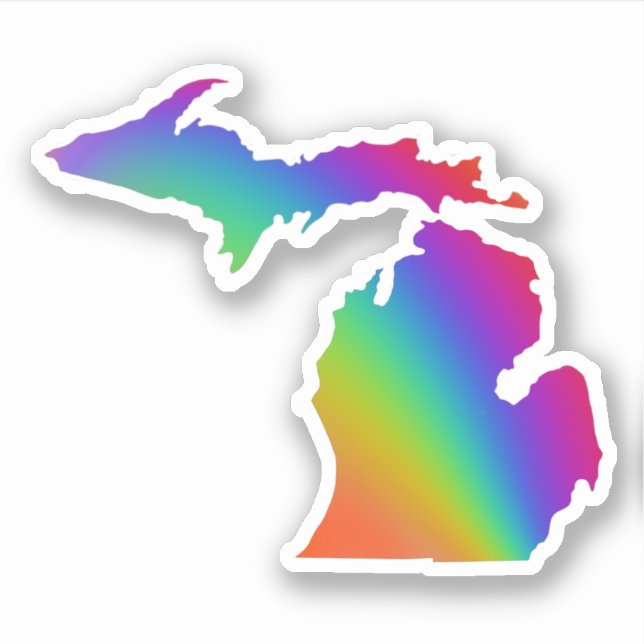 Colourful Michigan rainbow graphic (Front)