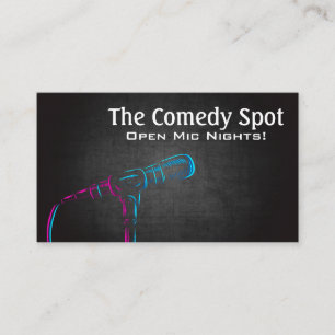 Colourful Microphone   Host   Comedian Business Card