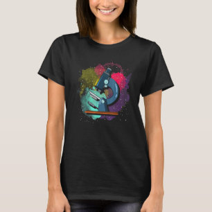 Colourful Microscope Technician Medical Laboratory T-Shirt