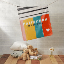 Colourful Mid Century Abstract Personalised Name