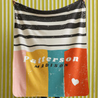 Colourful Mid Century Abstract Personalised Name