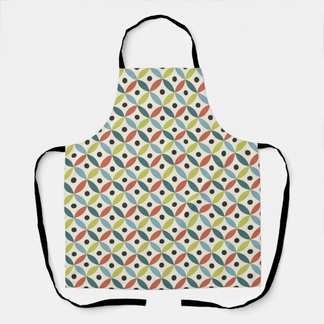 Colourful Mid Century decoration Apron (Front)