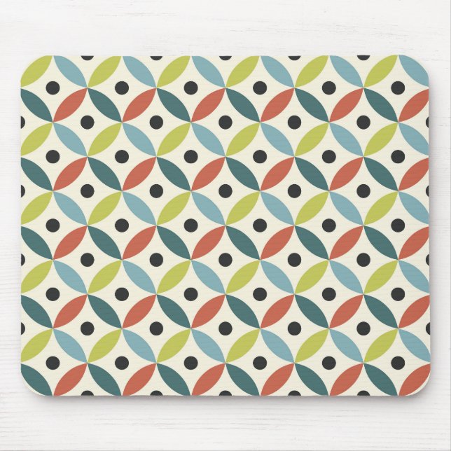 Colourful Mid Century decoration Mouse Pad (Front)