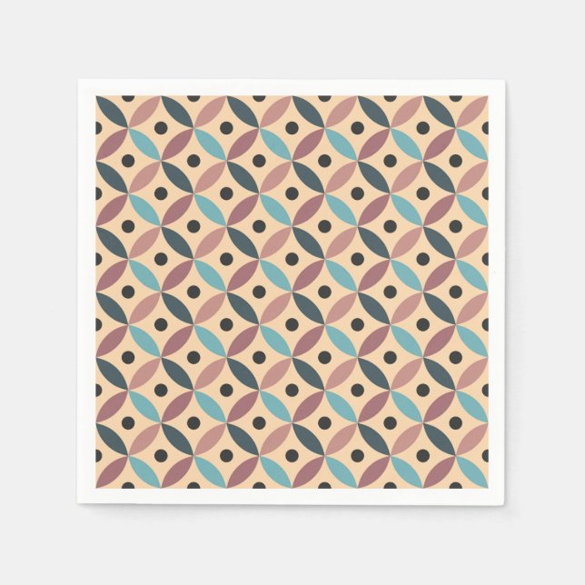 Colourful Mid Century decoration Napkin (Front)