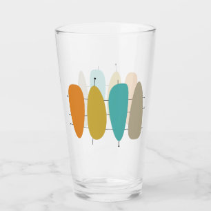 Colourful Mid Century Guitar Picks on Lines Glass