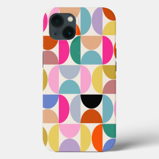 Colourful Mid Century Modern Abstract Pattern iPhone 13 Case
