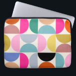 Colourful Mid Century Modern Abstract Pattern Laptop Sleeve<br><div class="desc">Mid century modern pattern – abstract geometric shapes – colourful minimalist pattern.</div>