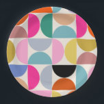 Colourful Mid Century Modern Abstract Pattern Paper Plate<br><div class="desc">Mid century modern pattern – abstract geometric shapes – colourful minimalist pattern.</div>
