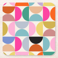 Colourful Mid Century Modern Abstract Pattern