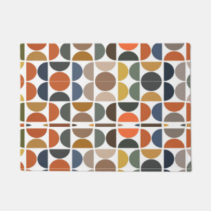 Colourful Mid-Century Retro Geometric     Doormat