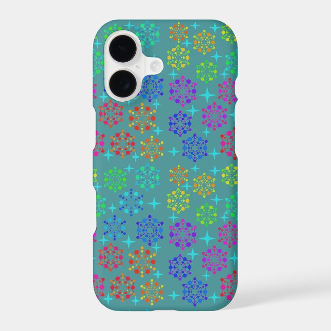 Colourful Mid Century Retro Pattern Art Design (Back)