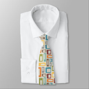 Colourful Mid Century style shapes Tie
