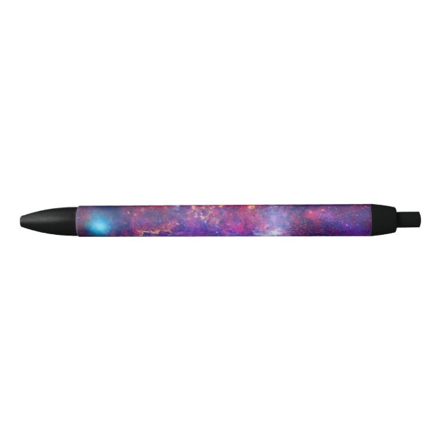 Colourful Milky Way Galaxy Black Ink Pen (Front)