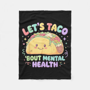 Colourful Mindfulness Dialogue Cute Taco Graphic Fleece Blanket