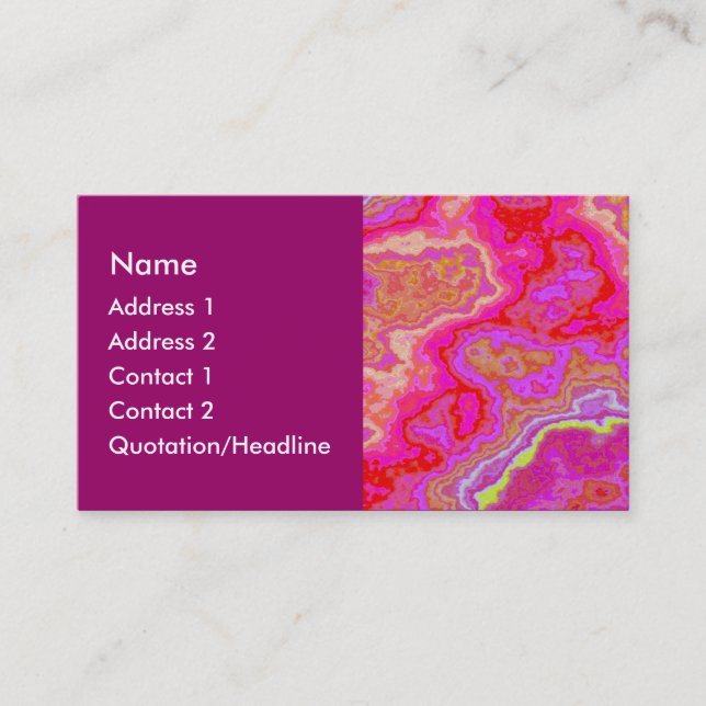 Colourful Mineral 02 Business Card (Front)