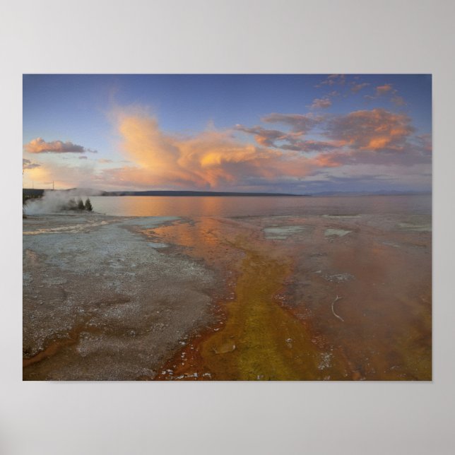 Colourful mineral deposits emit from Black Pool 2 Poster (Front)