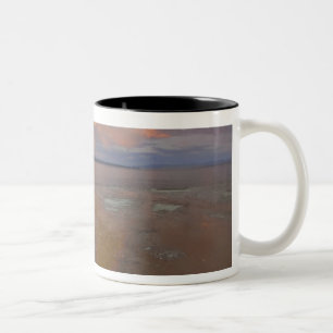 Colourful mineral deposits emit from Black Pool 2 Two-Tone Coffee Mug
