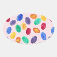 Colourful Mini Easter Eggs, Jelly Beans Stickers