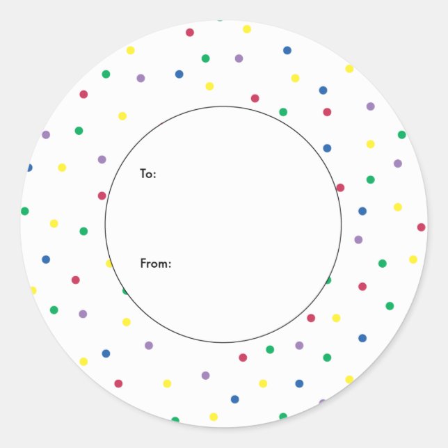 Colourful Mini Gift Tag (Front)