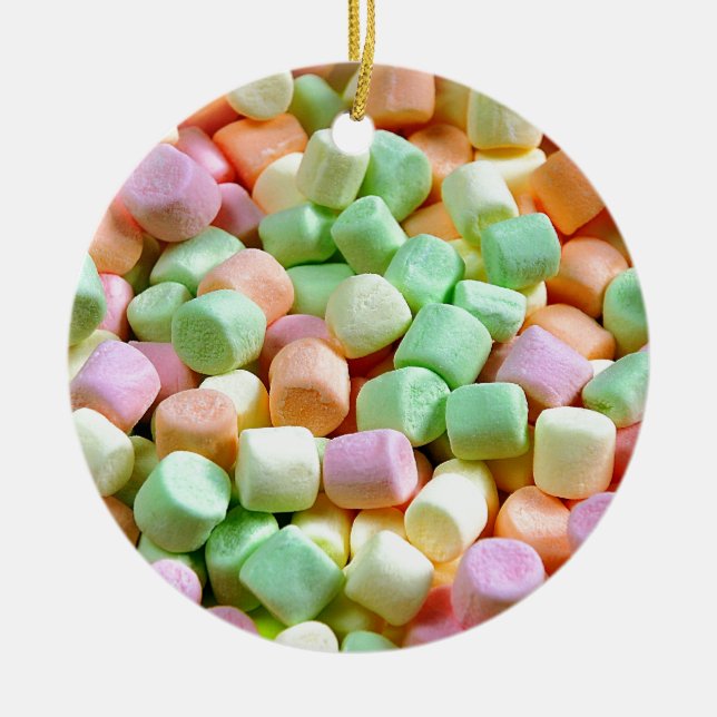 Colourful miniature marshmallows ornament (Front)