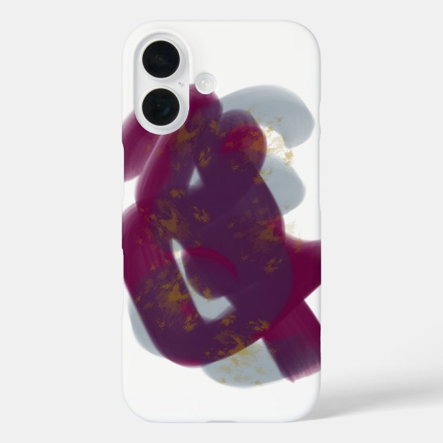 Colourful Minimal Abstract Artwork iPhone 16 Case (Back)