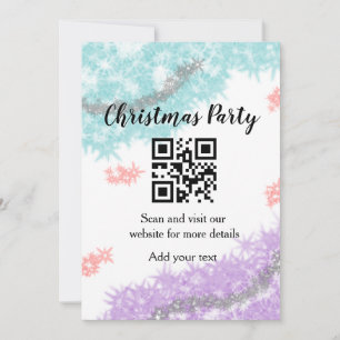 Colourful minimal add your text picture name  invitation