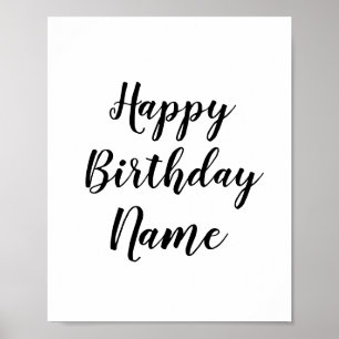 Colourful minimal add your text picture name poster