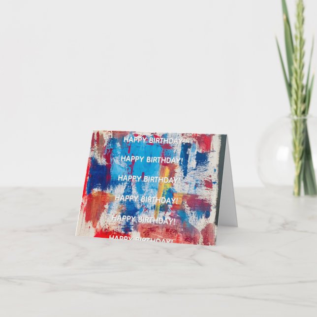 Colourful Minimal Birthday Card (Front)