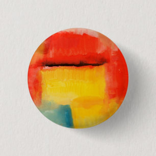 Colourful Minimalist Abstract Artwork 3 Cm Round Badge