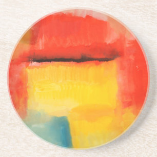 Colourful Minimalist Abstract Artwork Coaster