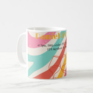 Colourful Minimalist Wedding Coffee Mug