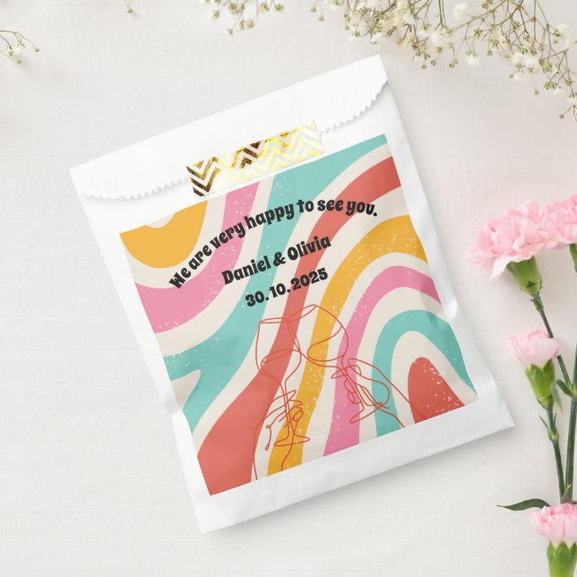 Colourful Minimalist Wedding Favour Bags (Sealed)