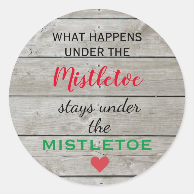 Colourful Mistletoe Holiday Sticker (Front)