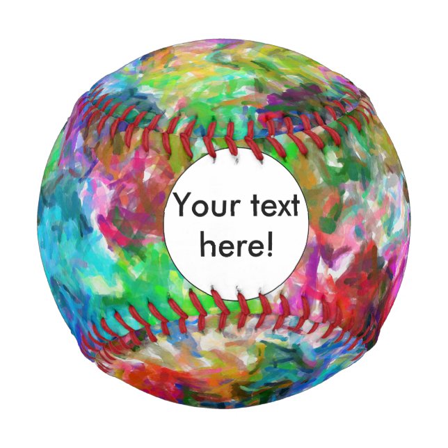 Colourful mix abstract design baseball (Front)
