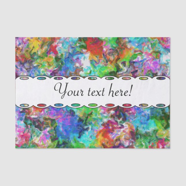 Colourful mix abstract design tissue paper (Front)