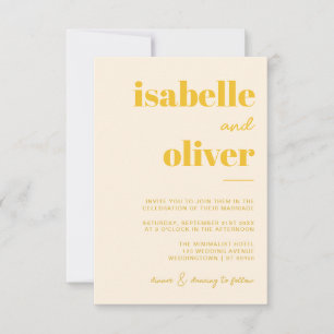 Colourful Mix and Match Modern Wedding Invitation