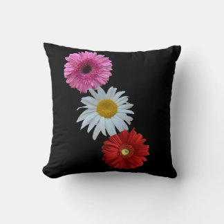 Colourful Mixed Floral Daisy Throw Pillow
