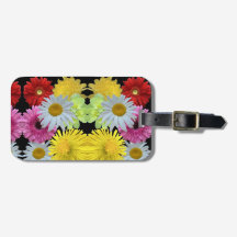 Colourful Mixed Floral Luggage Tag