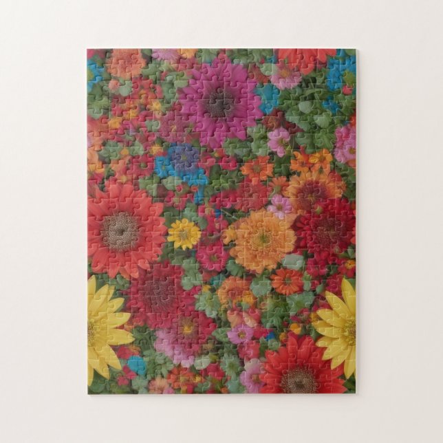Colourful Mixed Flowers Jigsaw Puzzle (Vertical)