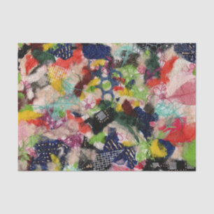 Colourful Mixed Media Pop Art Collage Tissue Paper